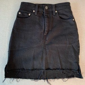 Ariztia Wilfred Free Black Jean Mini Skirt 00 XXS